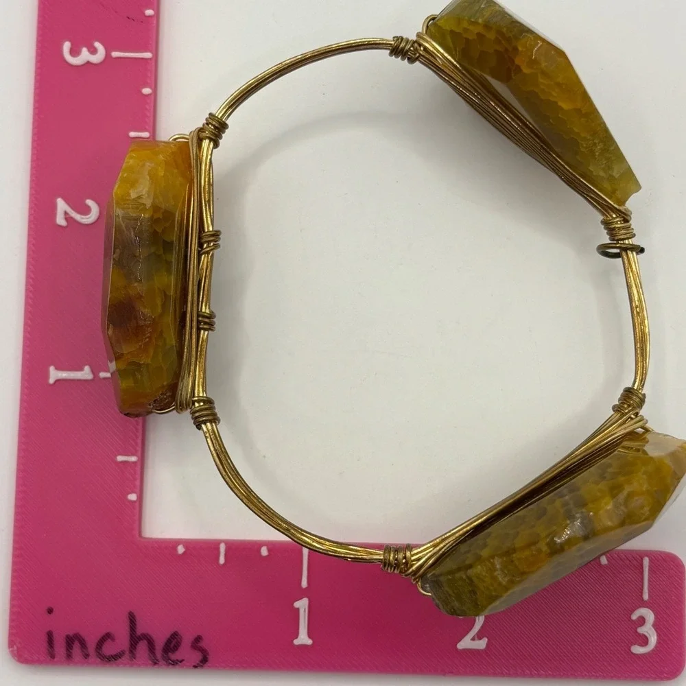 Bourbon and Bowties Wire Wrapped Bangle Bracelet Missing Brand Tags Lot of 2